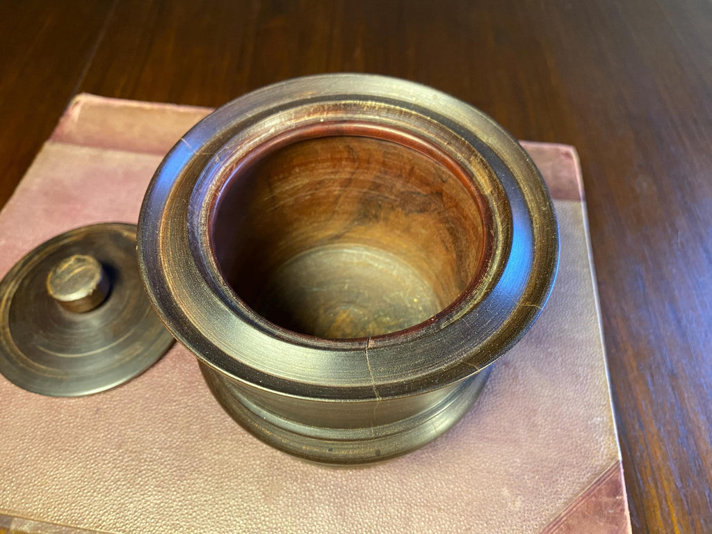 Vintage Turned Wood Tobacco Pot