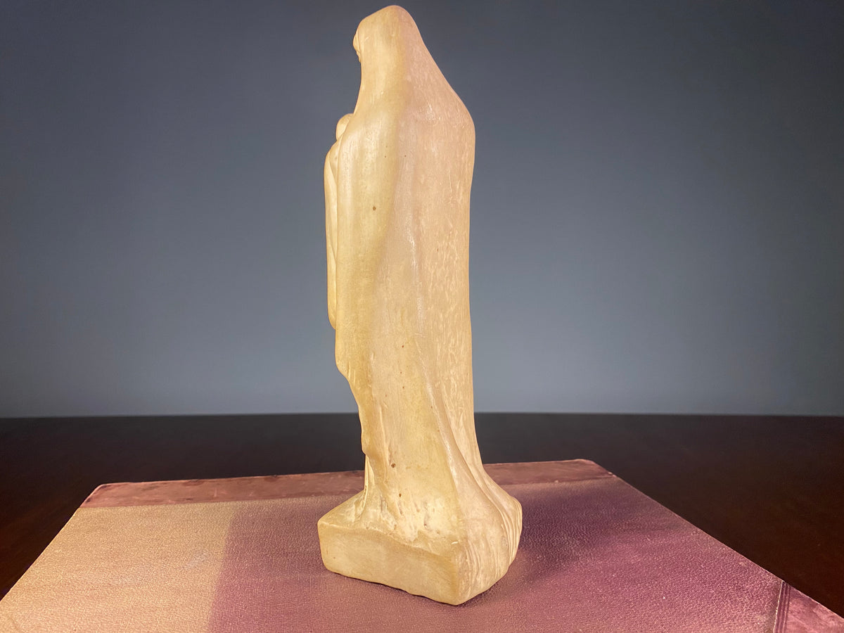Madonna and Child Figure in Warm Cream Finish