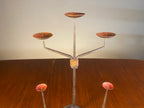 Brutalist-Style Iron Candelabra and Pair of Candlesticks — product photograph 2