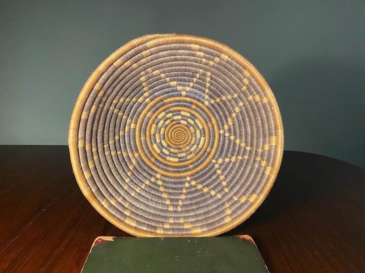 Vintage African Woven Wall Basket