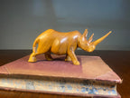 Carved Wooden Rhinoceros Figure — product photograph 1