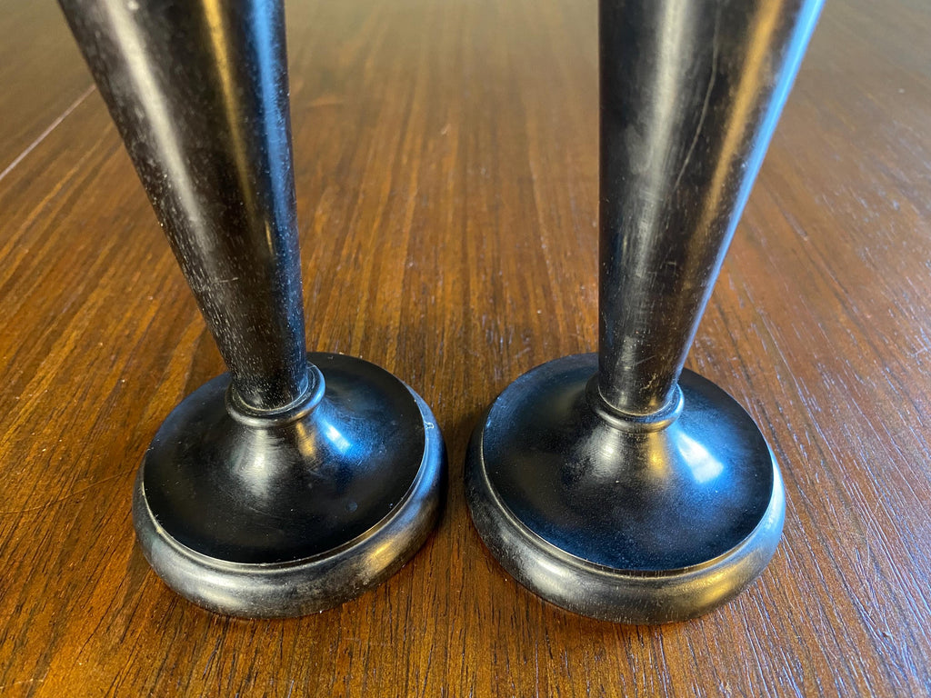 Pair of Victorian Ebony Candlesticks