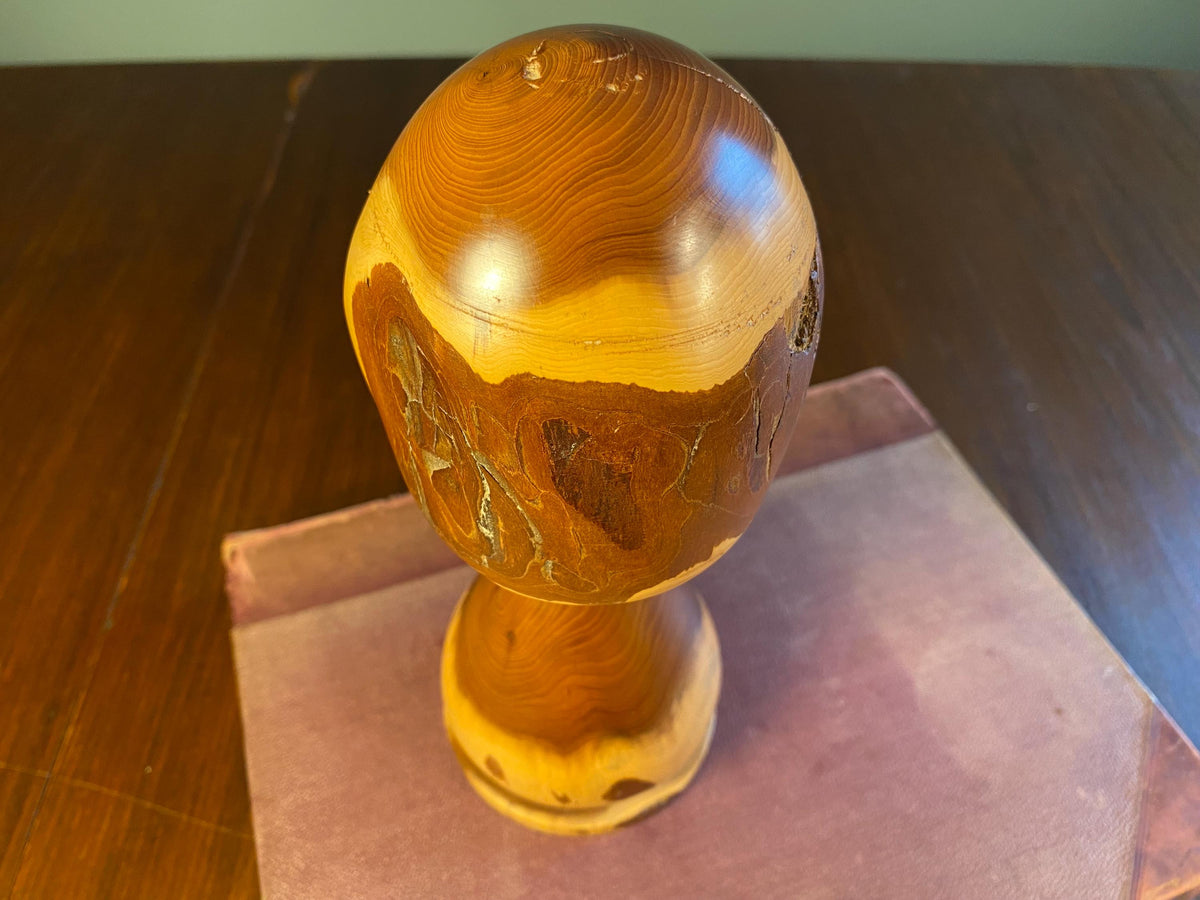 Mid-Century Turned Wood Mushroom