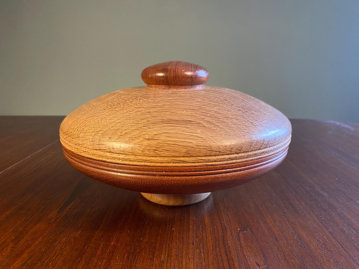 Mid-Century Turned Wood Serving Dish