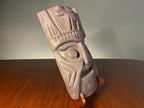 Vintage Peruvian Carved Mask with Animal Totem