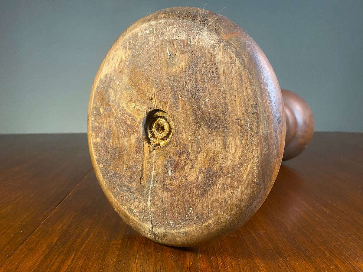 Carved Wooden Spiral Pillar Candle Holder — product photograph 7