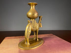 Decorative Brass Camel Vase with Hanging Bells