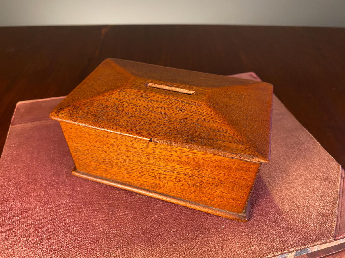 Vintage Wooden Money Box