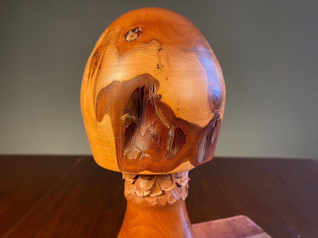 Mid-Century Turned Wood Mushroom