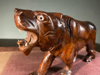 Vintage Carved Wooden Tiger
