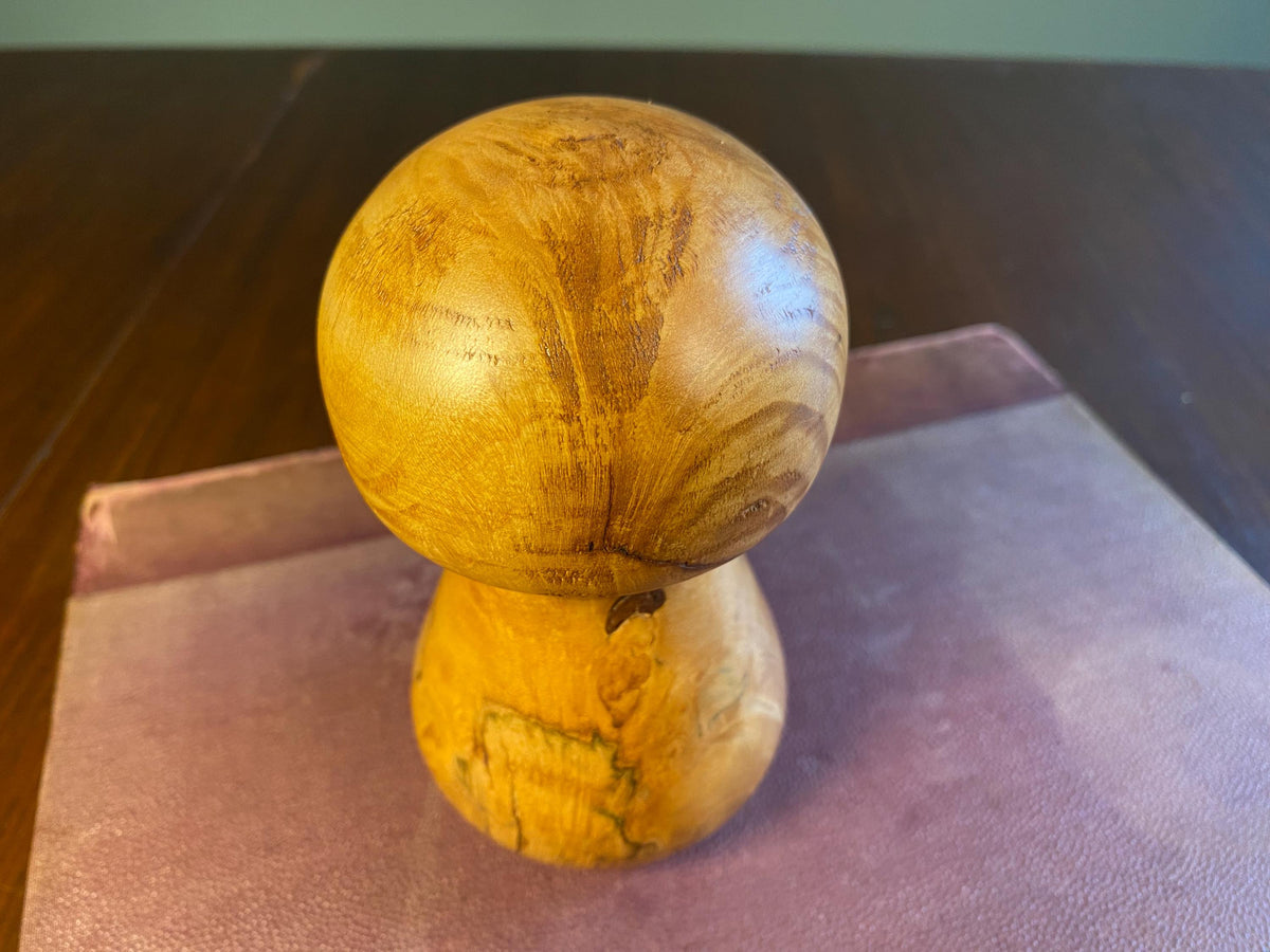 Turned Cherry Wood Mushroom
