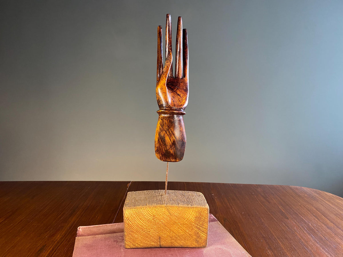 Vintage Carved Buddha Mudra Hand