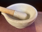 English Ceramic Mortar and Wooden-Handled Pestle, Size 2 — product photograph 3