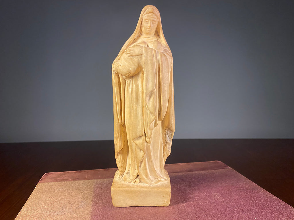 Madonna and Child Figure in Warm Cream Finish