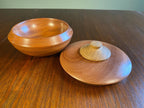 Mid-Century Turned Wood Lidded Dish