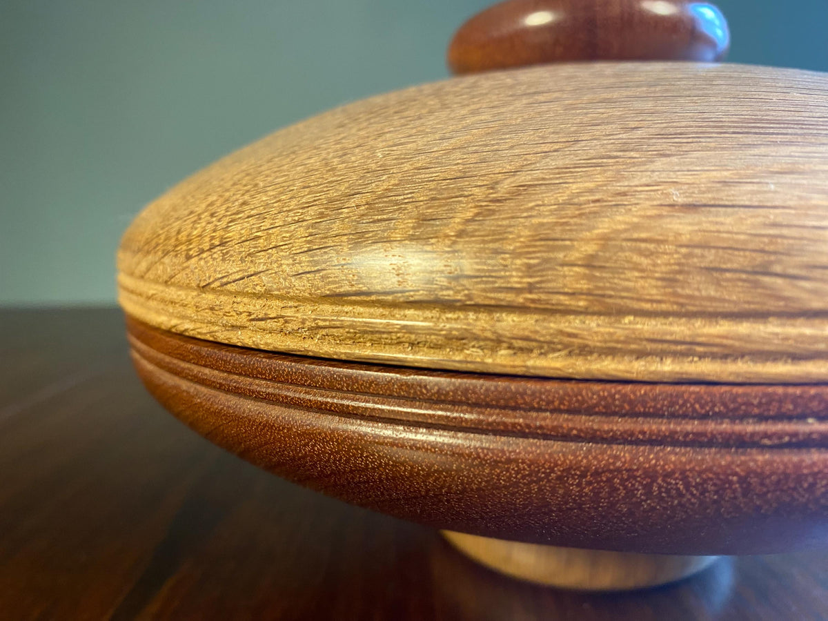 Mid-Century Turned Wood Serving Dish