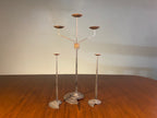 Brutalist-Style Iron Candelabra and Pair of Candlesticks — product photograph 1
