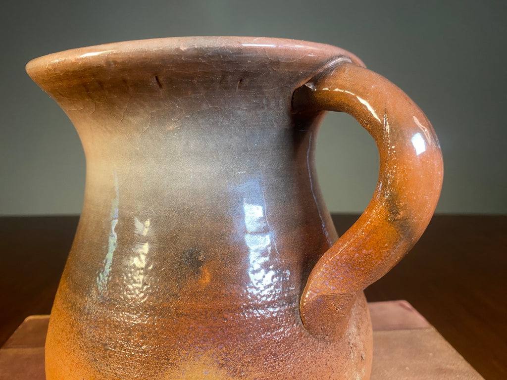 Part-Glazed Terracotta Jug — product photograph 3