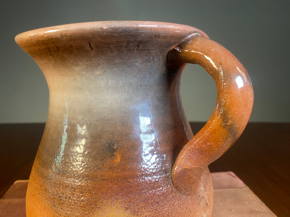Part-Glazed Terracotta Jug — product photograph 3