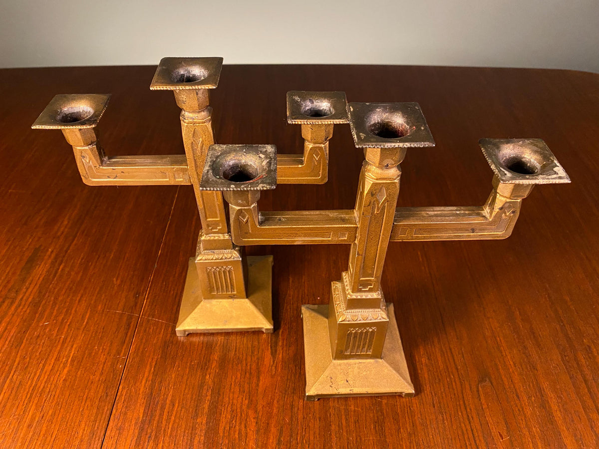 Pair of French Art Deco Candelabra
