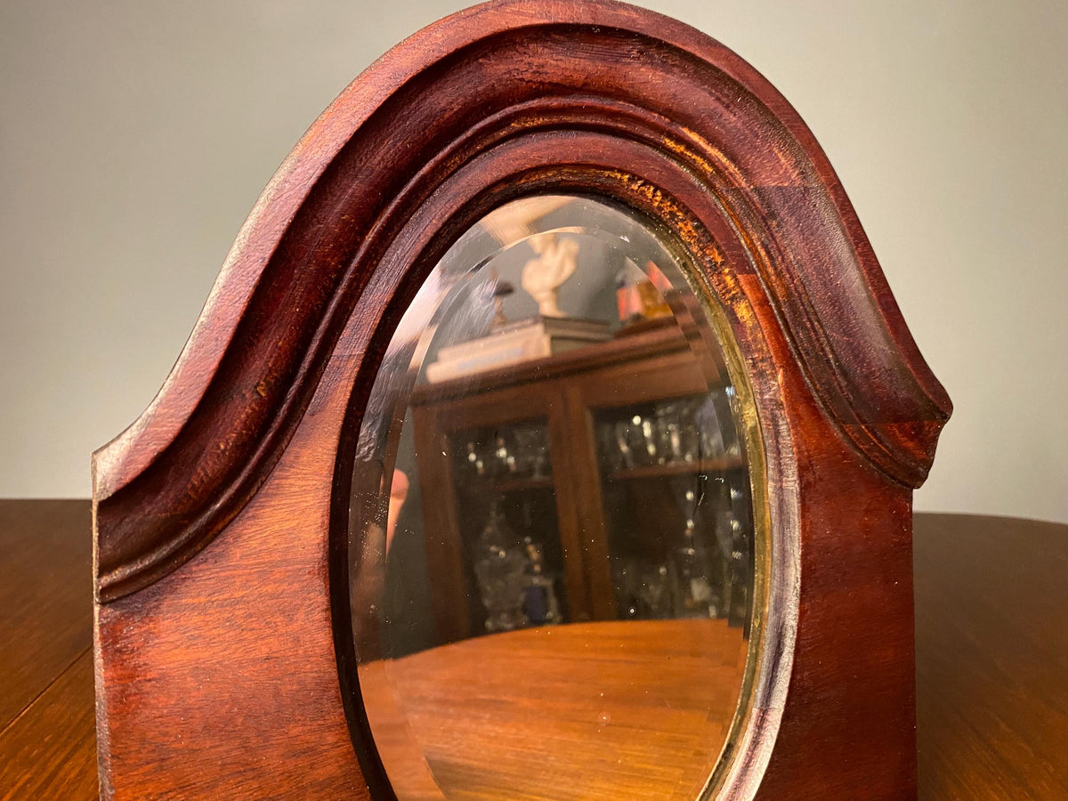 Antique Reclaimed Oval Mirror – 28cm