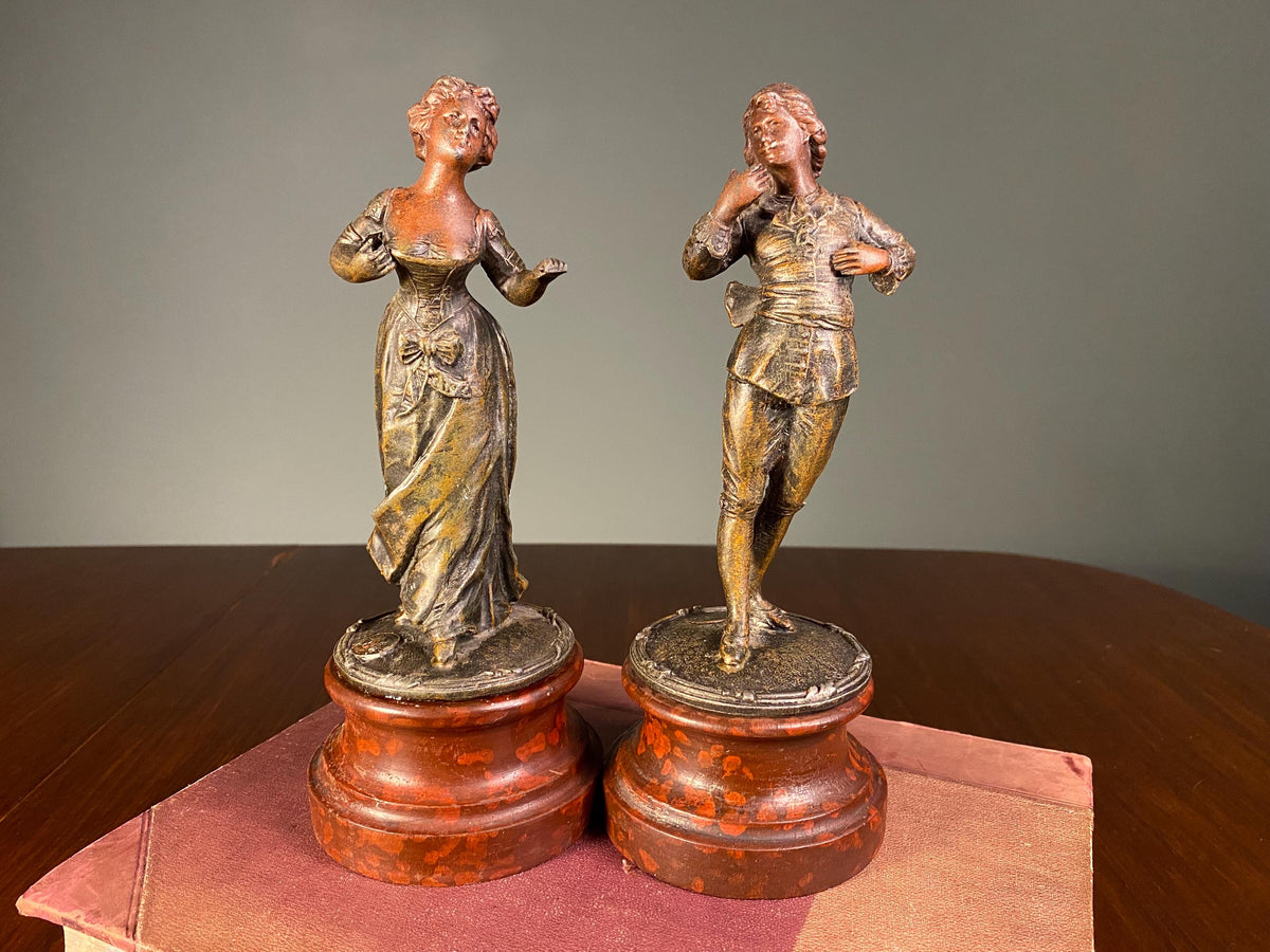 Pair of French Belle Époque Spelter Figures