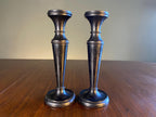 Pair of Victorian Ebony Candlesticks