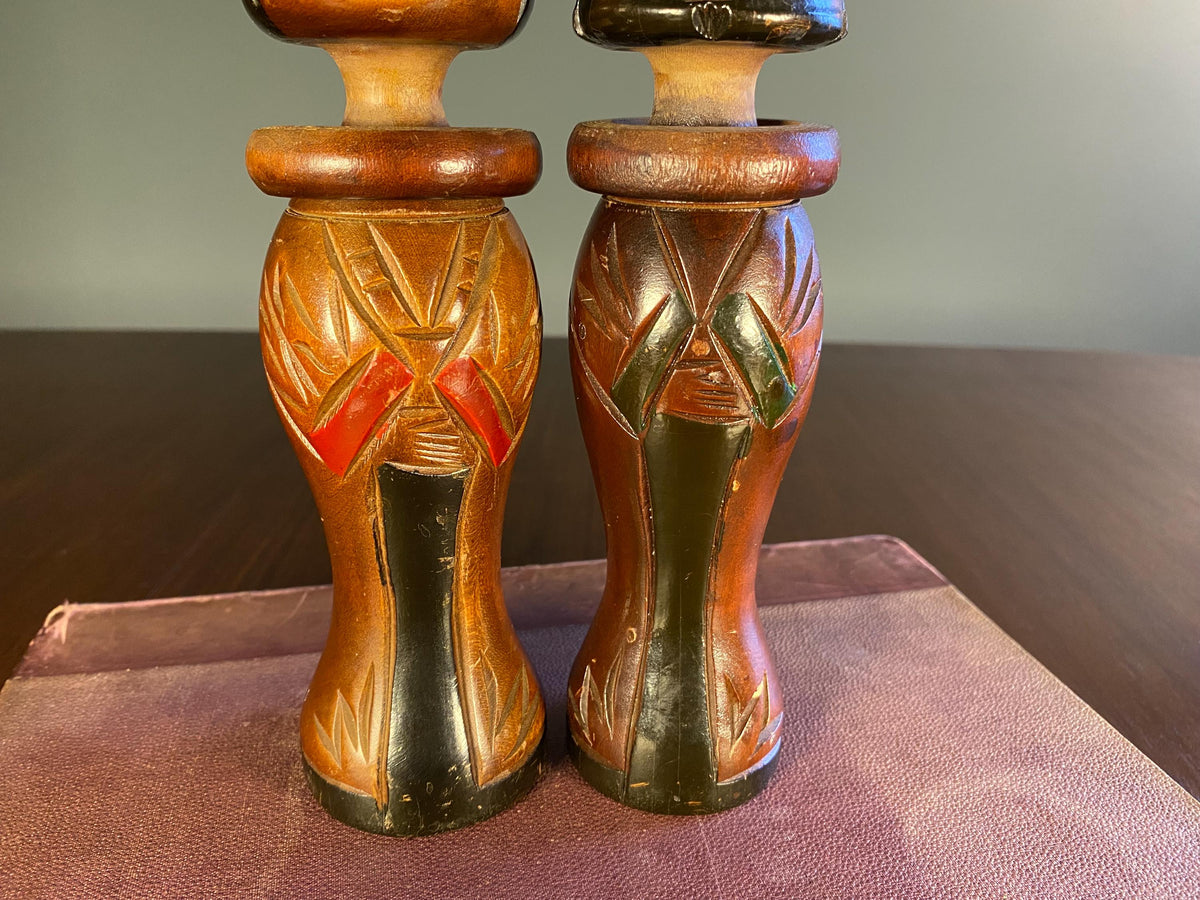Pair of Vintage Japanese Ainu Nipopo Dolls