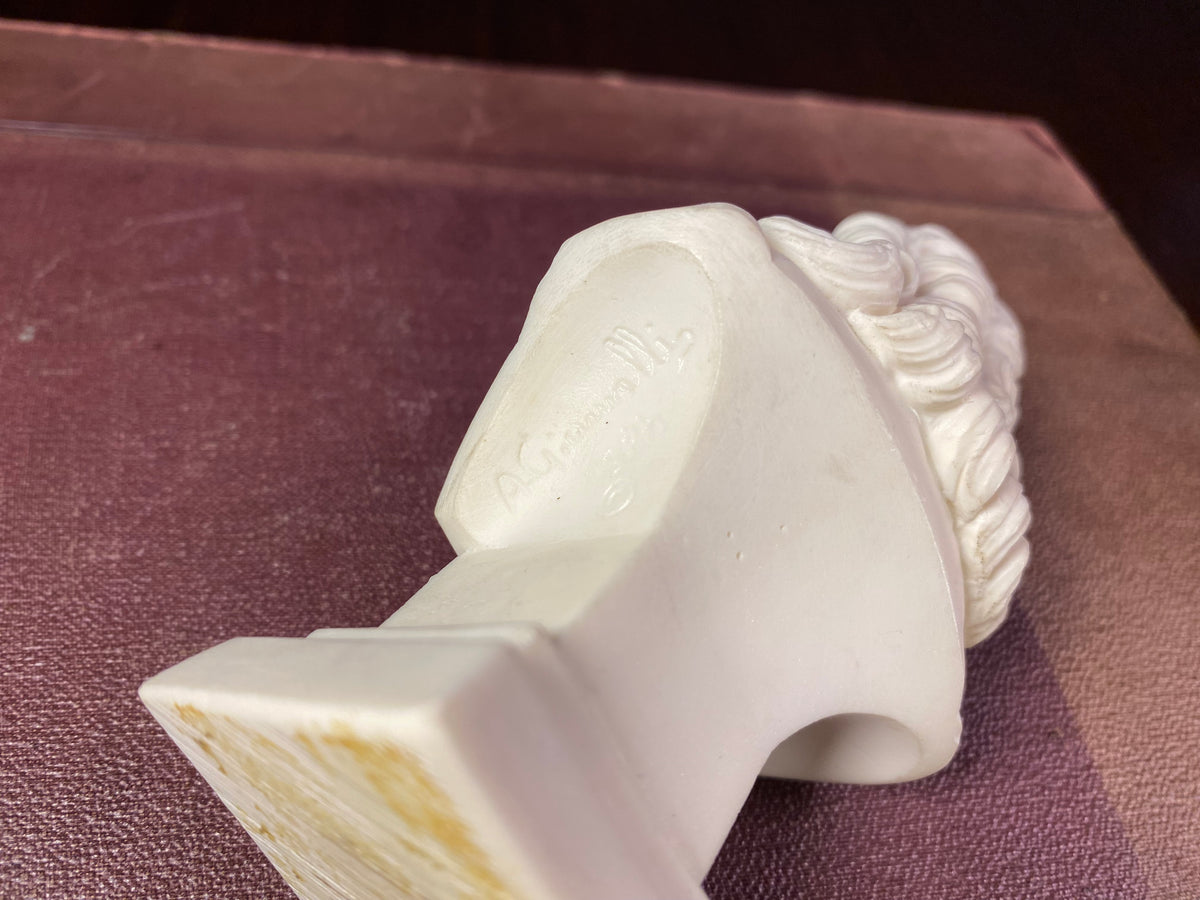 Vintage Cast-Alabaster Bust of J.S. Bach