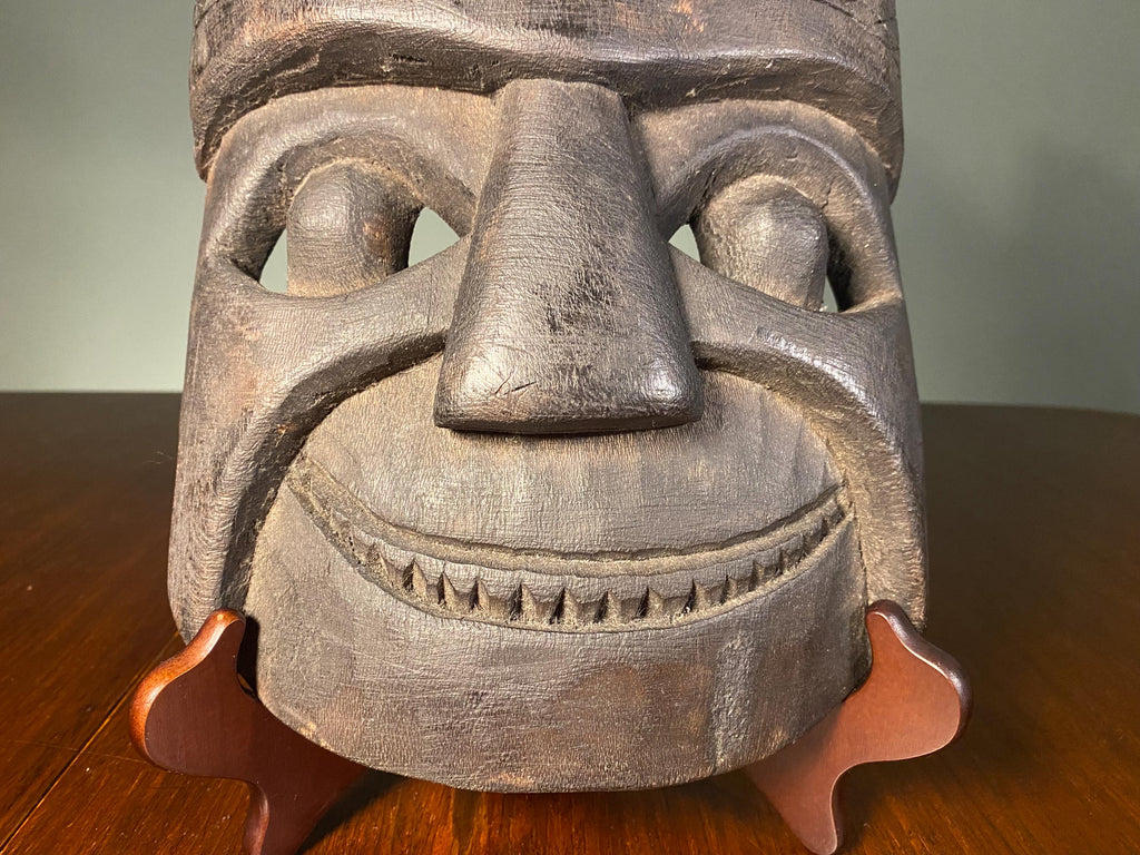 Vintage Peruvian Carved Wooden Mask
