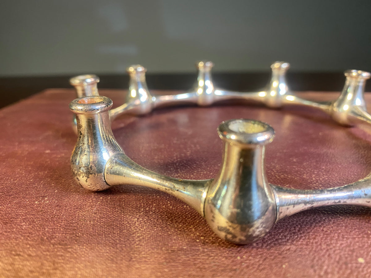 Nine-Light Metal Candle Ring, Attributed to Jens H. Quistgaard — product photograph 3