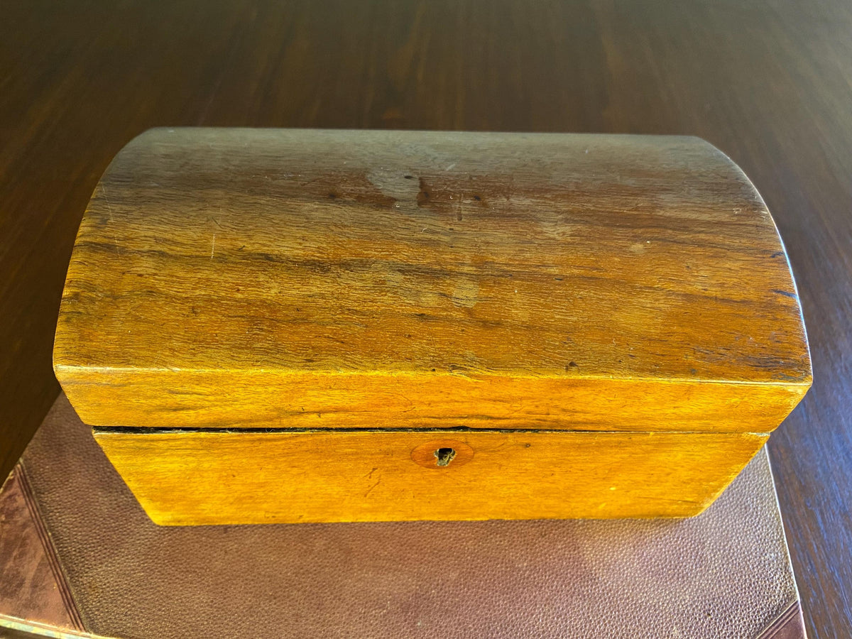 19th-Century Wooden Tea Caddy