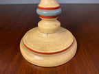 Vintage Cast Iron & Painted Wood Candelabra