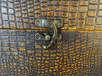 Mid-Century Faux Crocodile Vanity Box
