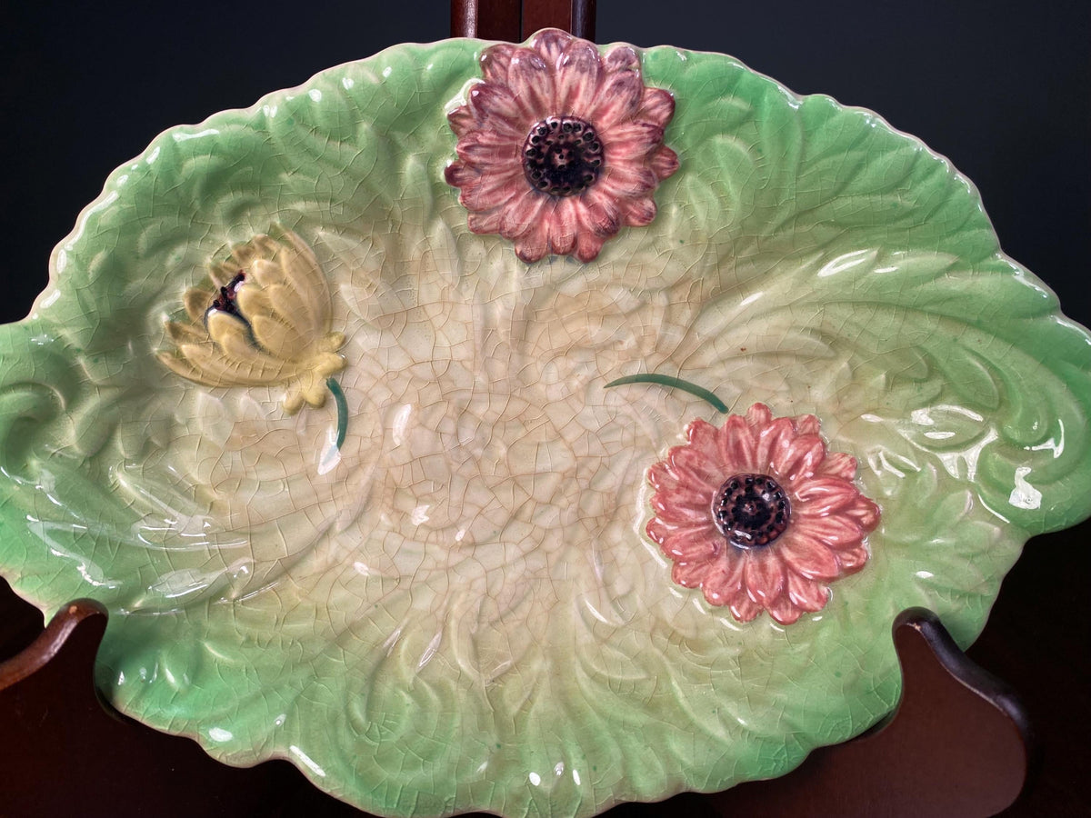 Shorter & Son Majolica Leaf Dish
