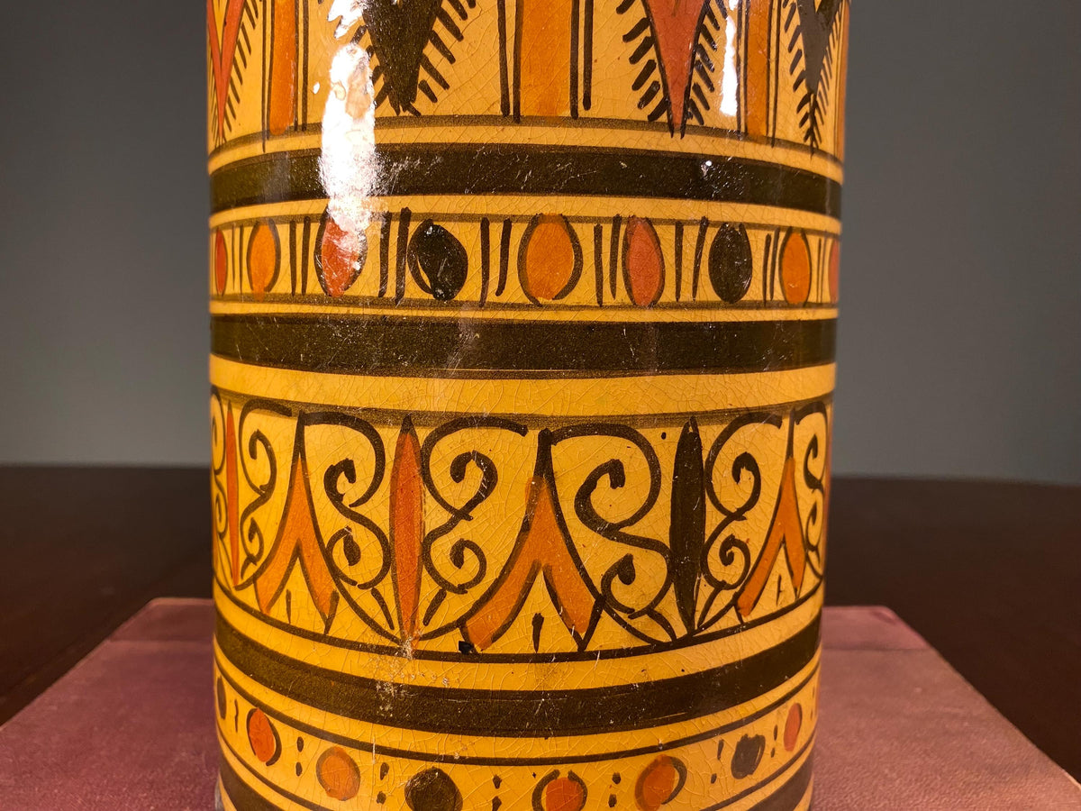 Vintage Moroccan Safi Pottery Vase