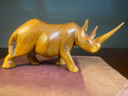 Carved Wooden Rhinoceros Figure — product photograph 2