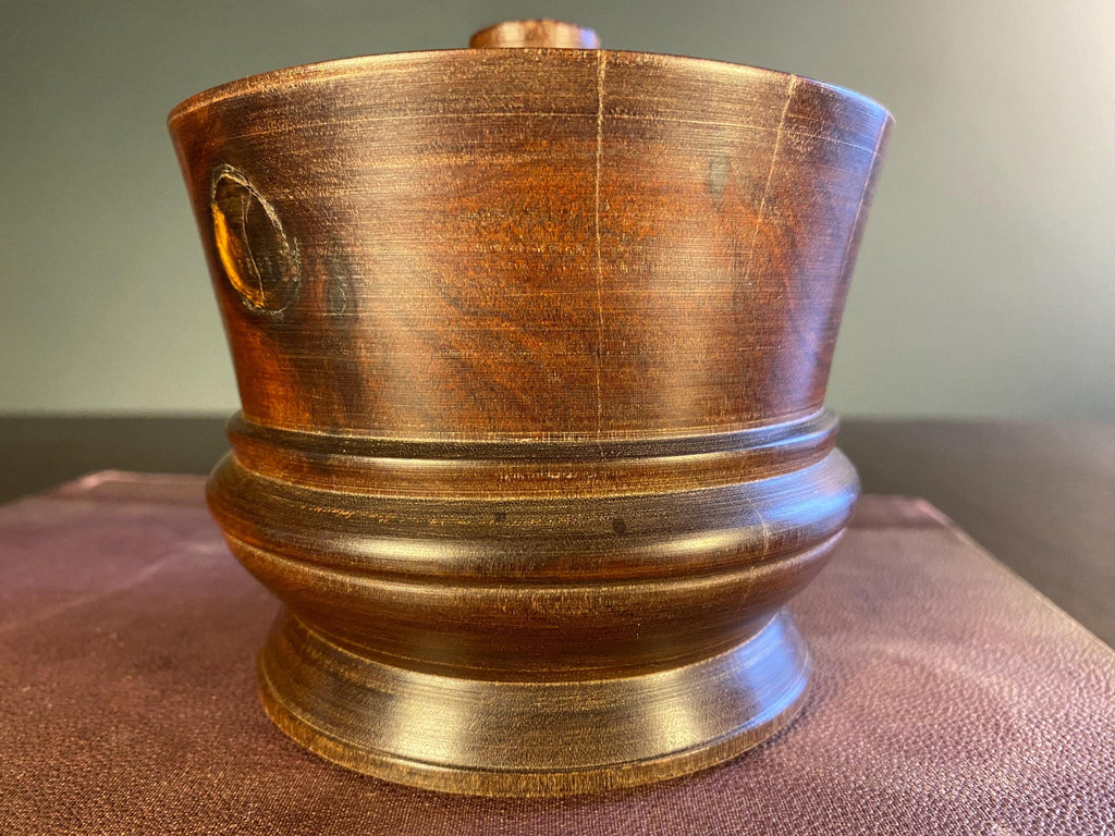 Vintage Turned Wood Tobacco Pot