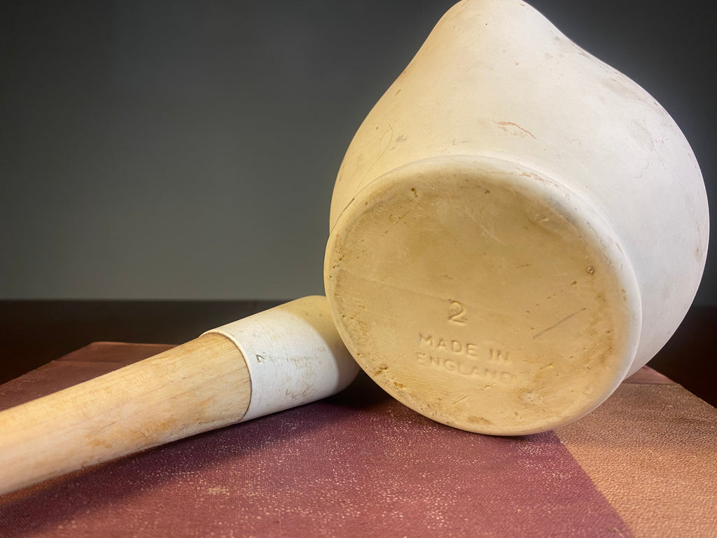 English Ceramic Mortar and Wooden-Handled Pestle, Size 2 — product photograph 6