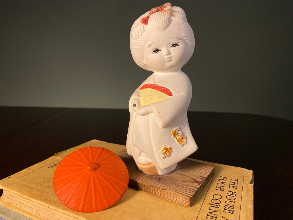 Vintage Japanese Bisque Geisha Figurine