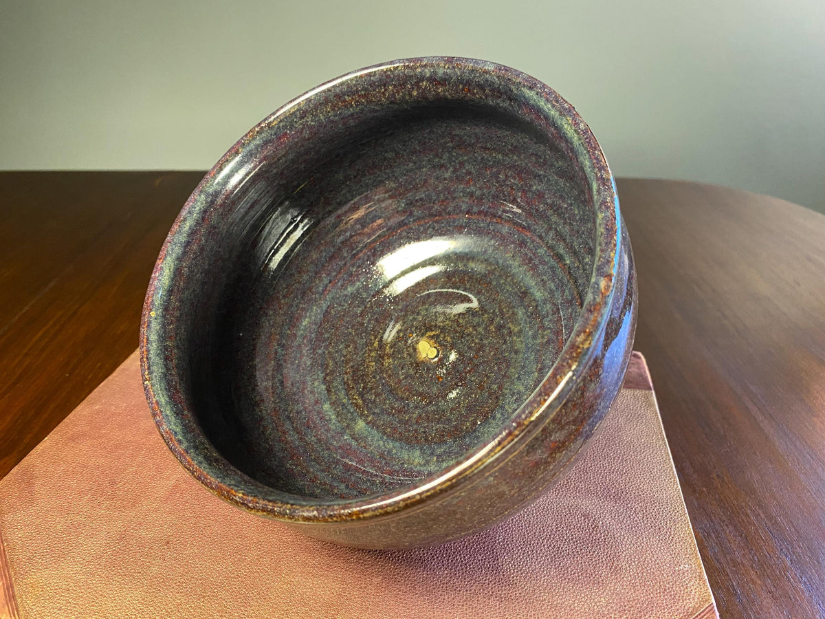 Studio Pottery Cheese Cloche with Glass Knob