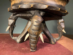 Vintage African Lion & Elephant Carved Tray