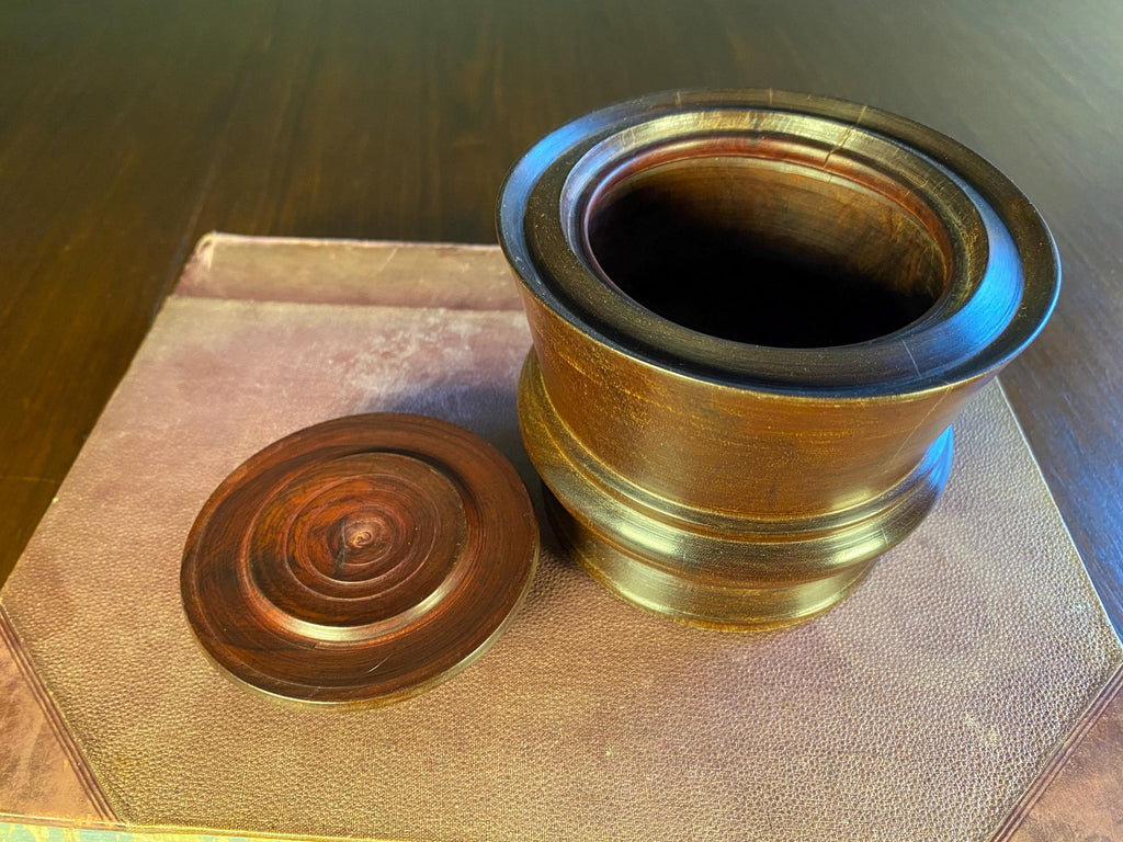 Vintage Turned Wood Tobacco Pot