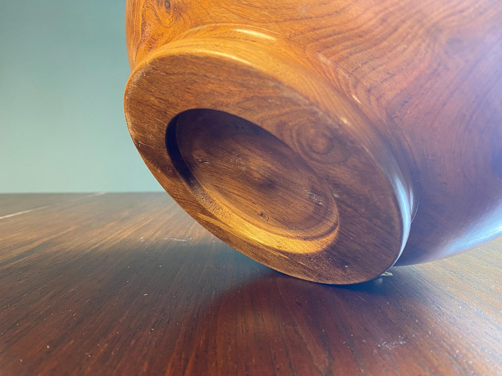 Vintage Turned Walnut Bowl