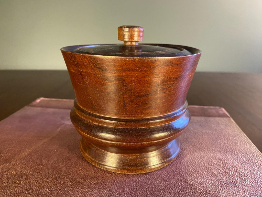 Vintage Turned Wood Tobacco Pot