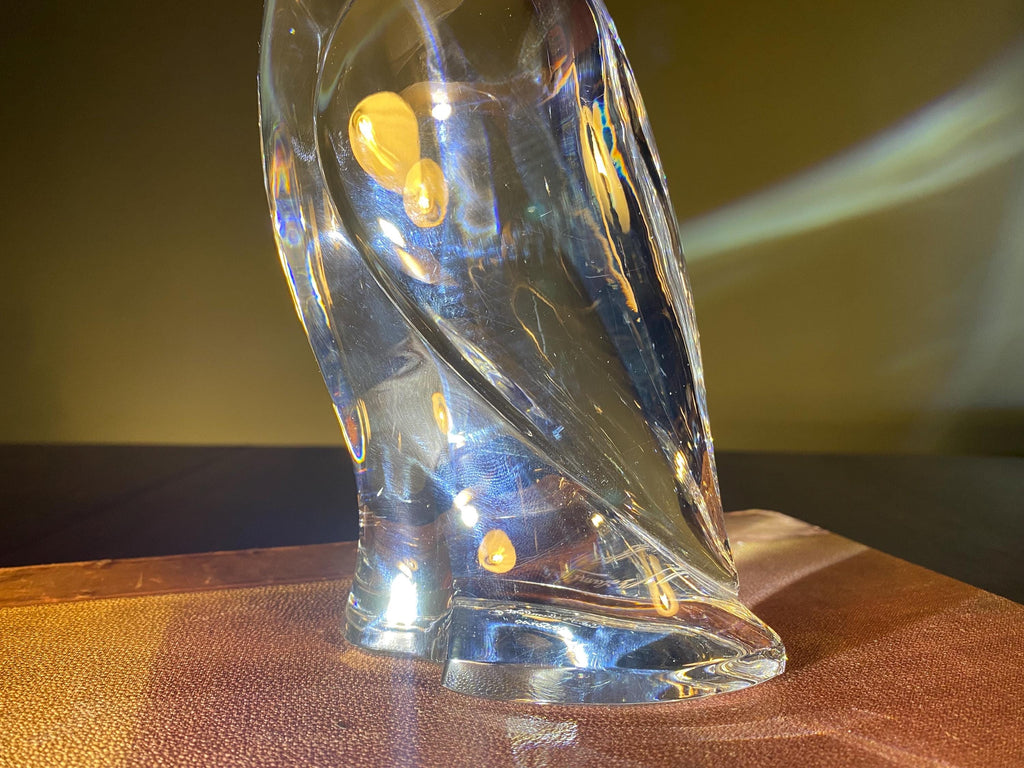 Val Saint Lambert Crystal Bird Sculpture