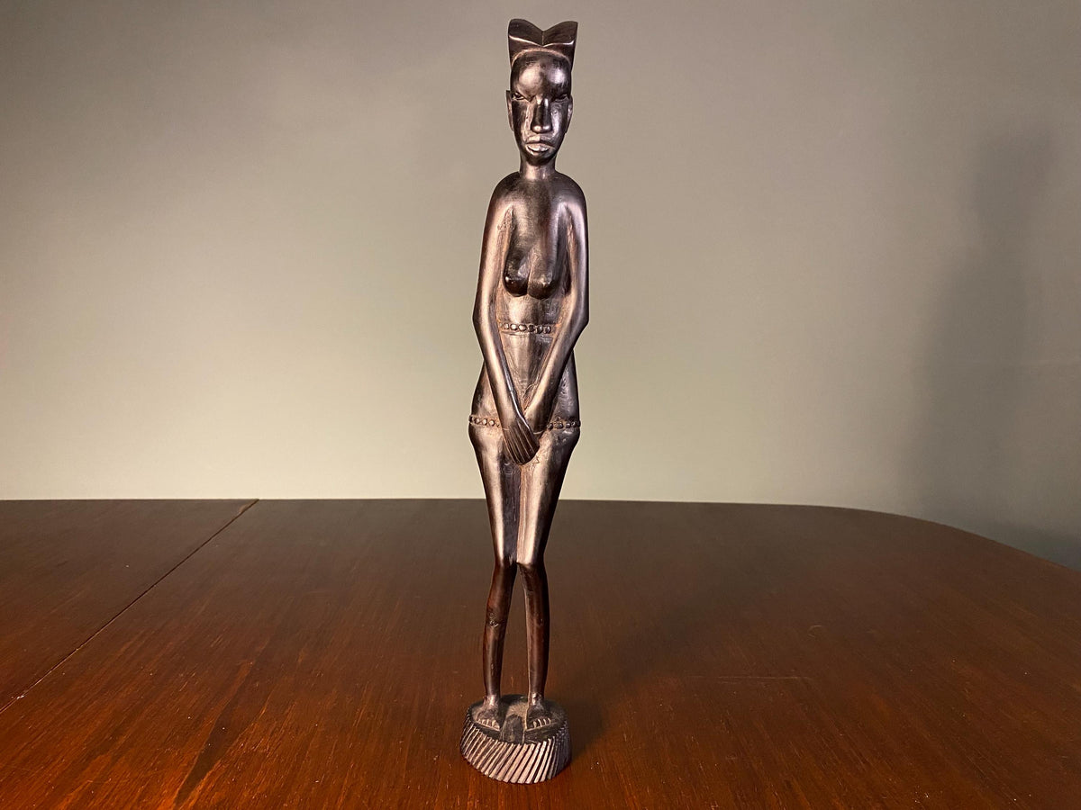Vintage African Ebony Female Figure