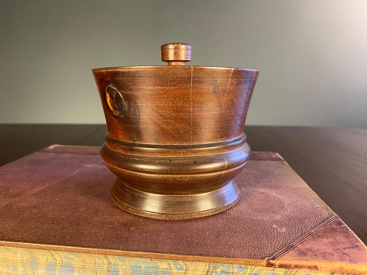Vintage Turned Wood Tobacco Pot
