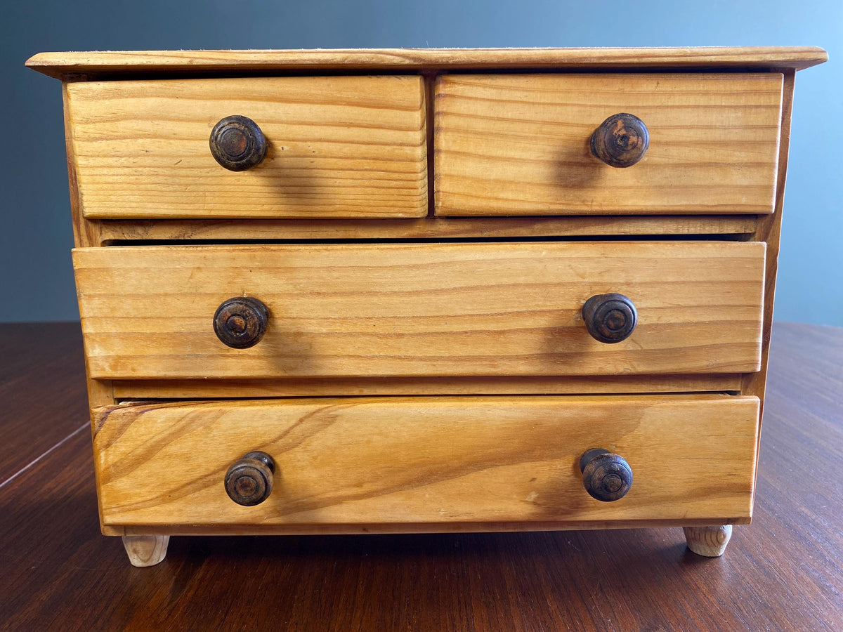 Vintage Miniature Folk Art Chest of Drawers