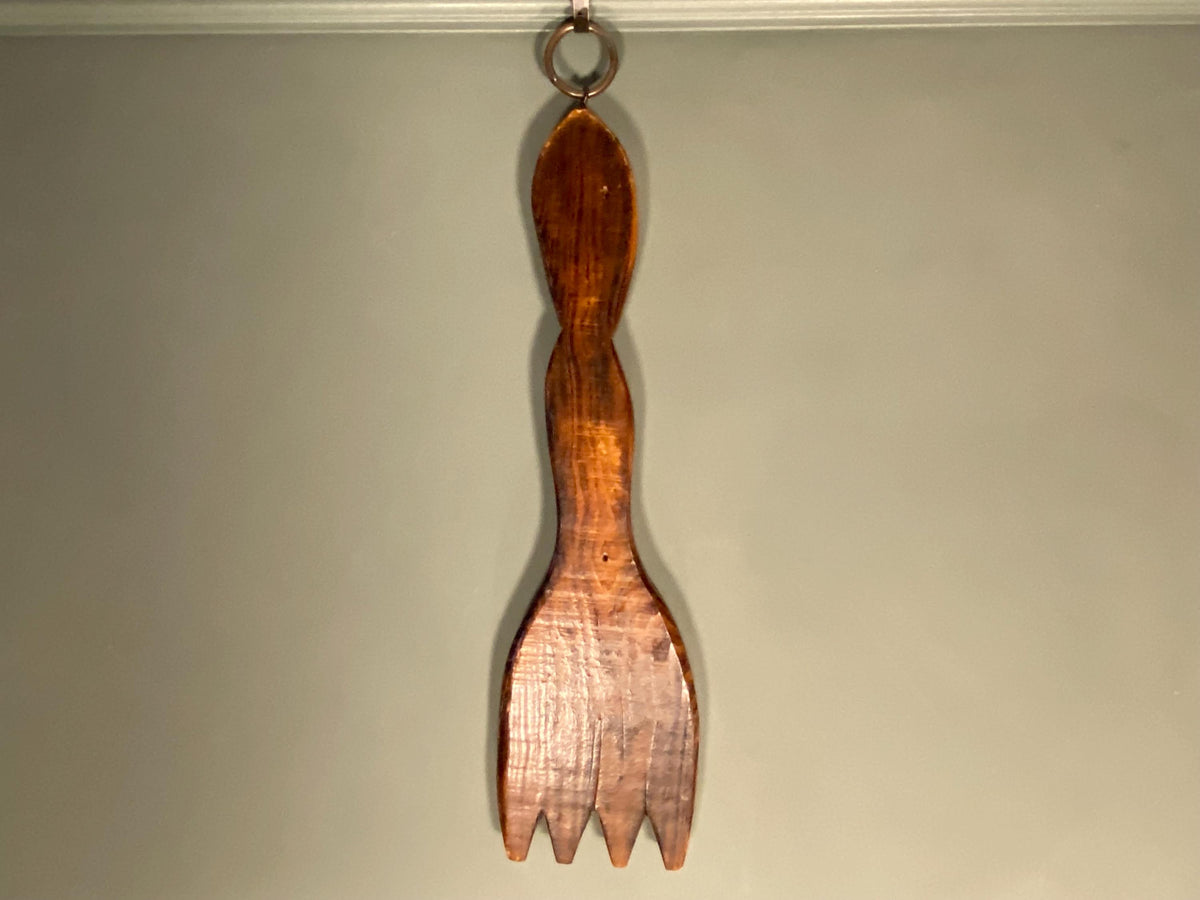 Mid-Century Polynesian-Style Wall Fork